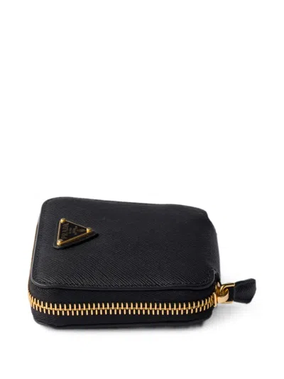 Prada Small Saffiano-leather Wallet In Black