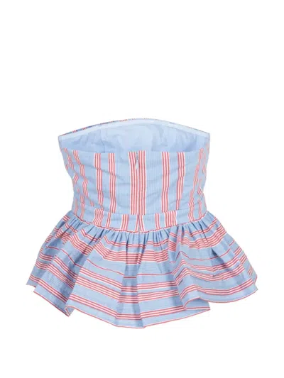 Hunter Vera Strapless Top In Seaside Stripe In Multi