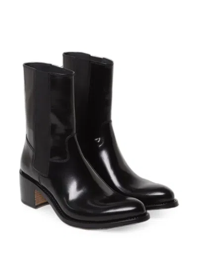 Premiata Elasticated-panel Boots In Black