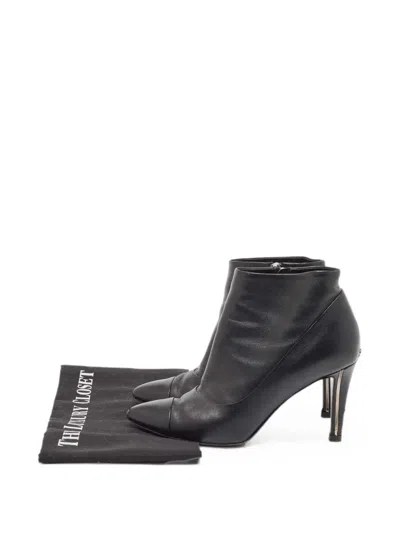 Pre-owned Chanel Cap-toe Ankle Boots In Black
