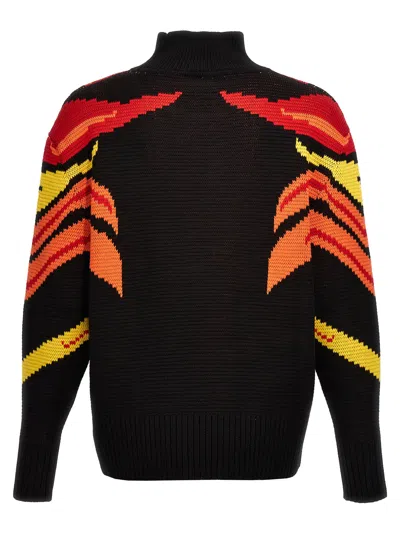 Bluemarble Multicolor Jacquard Sweater In Black