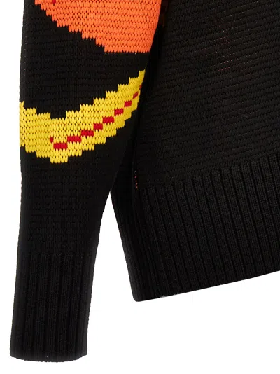 Bluemarble Multicolor Jacquard Sweater In Black