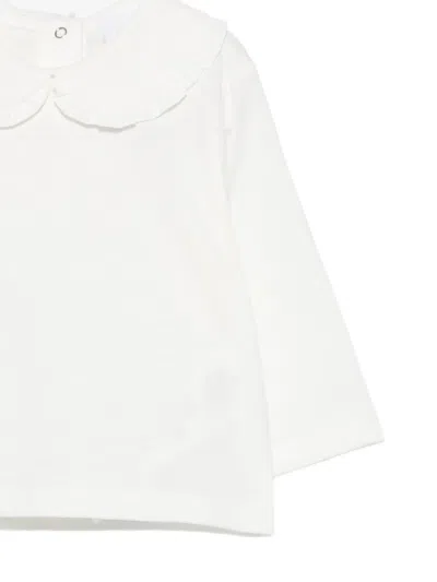 Douuod Ruffled-collar Long-sleeve T-shirt In Multi