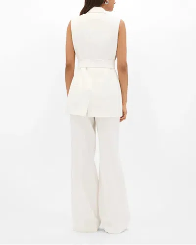 Another Tomorrow Easy Tie Vest In White