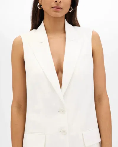 Another Tomorrow Easy Tie Vest In White