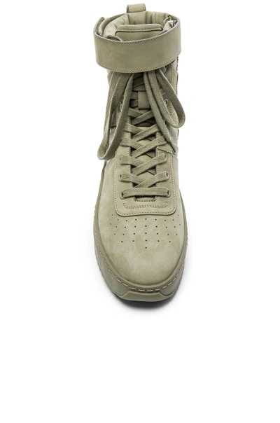 Shop Fear Of God Nubuck Leather Military Sneakers In Green