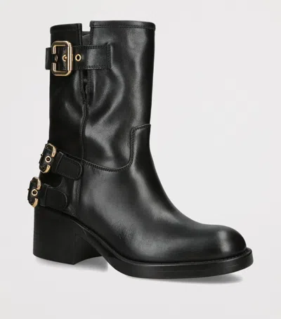 Chloé Leather Dakota Ankle Boots 60 In Black