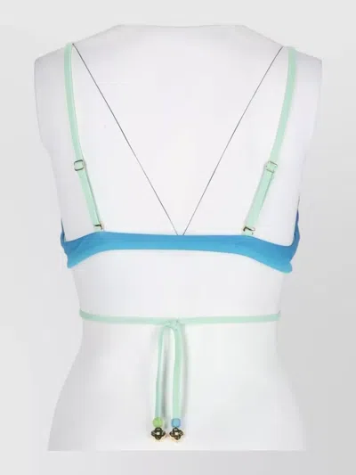 Casablanca Triangle Cups Gradient Bra Adjustable Straps In Blue