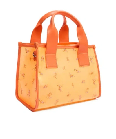 Msgm Small Tote Bag In Orange