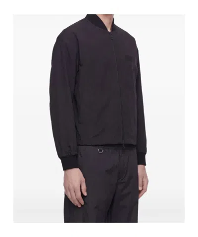 Herno Perforated-panel Bomber Jacket In Black