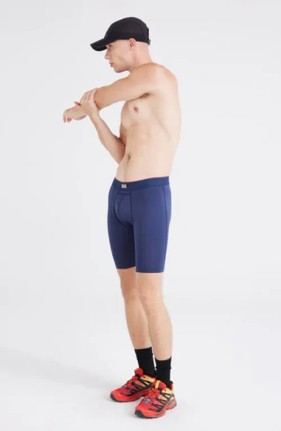 Saxx Assorted 2-pack Multi-sport Mesh Long Boxer Briefs In Blue