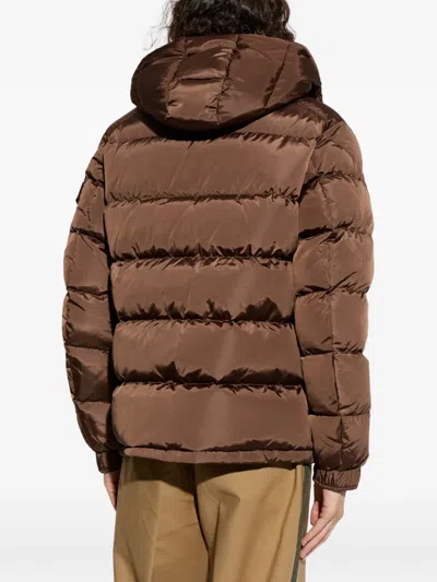 Moncler Maya Matte Short Down Jacket In Brown