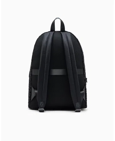 Armani Exchange Men's Flocked Backpack In Black
