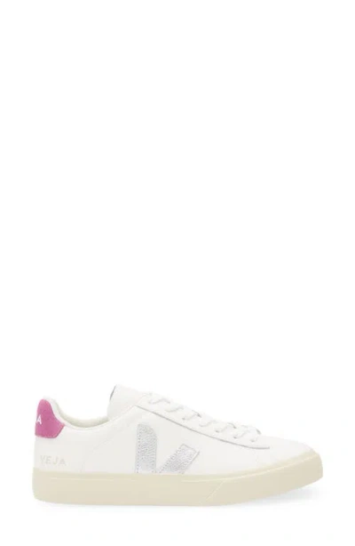 Veja Sneakers Campo Chromefree White Silver Ultraviolet In Multi