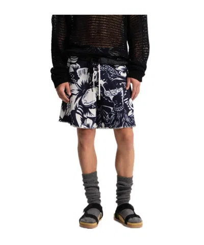 Dsquared2 Floral-pattern Shorts In Blue