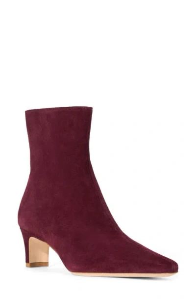 Staud Wally Ankle Boot In Burgundy