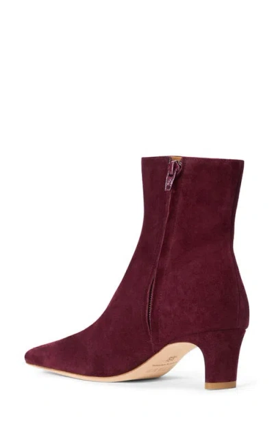 Staud Wally Ankle Boot In Burgundy