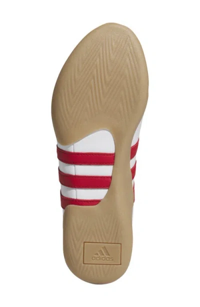 Adidas Originals Taekwondo Mei Leather Ballerina Shoes Contrast Trim In Red