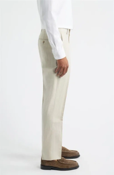 Open Edit Linen Blend Pants In Neutral