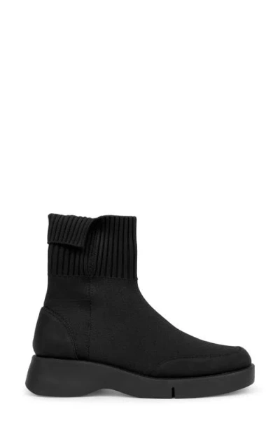 Aerosoles Flame Flatform Knit Bootie In Black