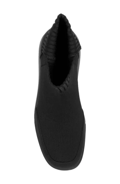 Aerosoles Flame Flatform Knit Bootie In Black