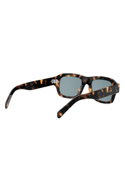 Celine 3 Dots 53mm Rectangular Sunglasses In Brown