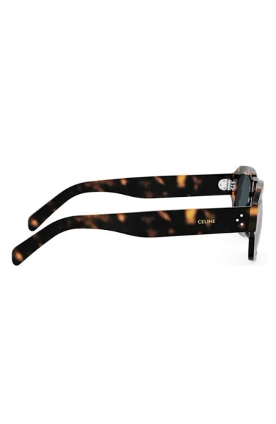 Celine 3 Dots 53mm Rectangular Sunglasses In Brown