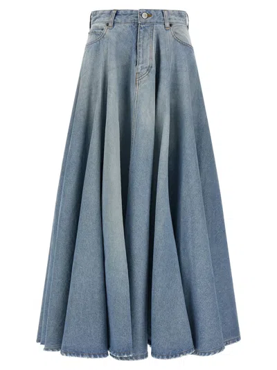 Balenciaga Maxi Skirt With Innovative Design And Five-pocket Style In Multi