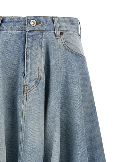 Balenciaga Maxi Skirt With Innovative Design And Five-pocket Style In Multi