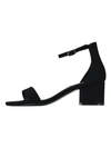 Steve Madden Ireneew Womens Suede Ankle Strap Heel Sandals In Black