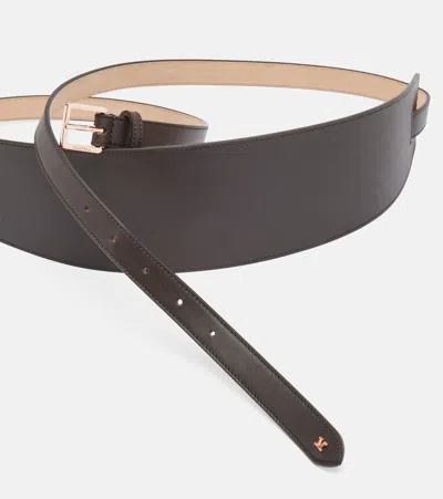 Max Mara Leather Belt In Brown