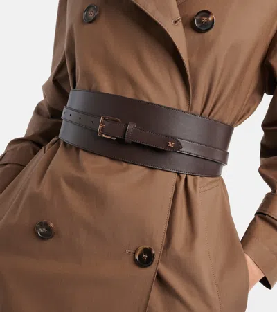 Max Mara Leather Belt In Brown