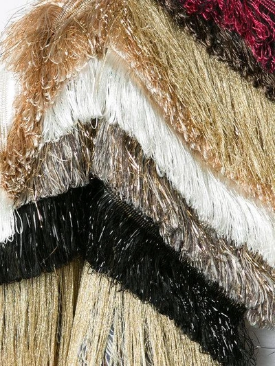 Vivienne Westwood Metallic Fringed Cropped Jacket In Metallic