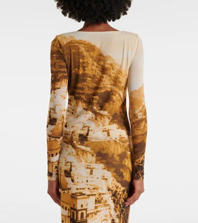 Staud Avani Printed Mesh Top In Multi