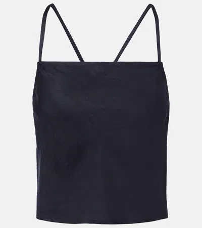 Leset Daniel Square Neck Tank Midnight In Blue
