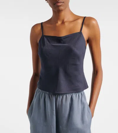 Leset Daniel Square Neck Tank Midnight In Blue