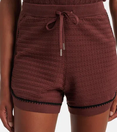 Varley Womens Ironwood Morden Cotton-knit Shorts Xs In Brown