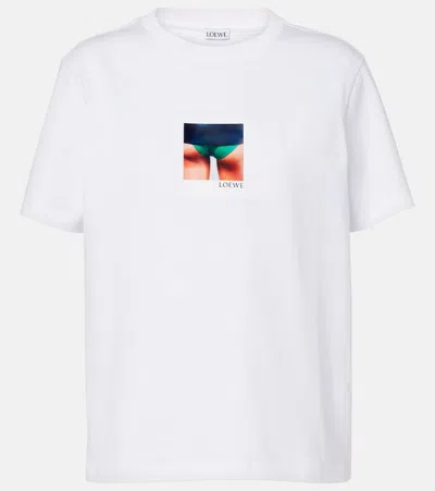 Loewe Printed Cotton T-shirt In White