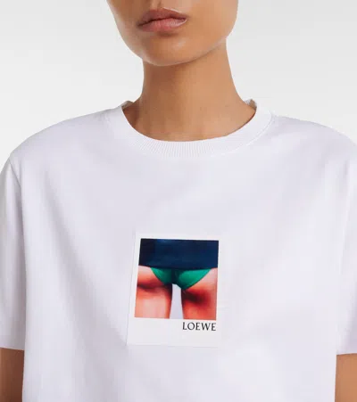 Loewe Printed Cotton T-shirt In White
