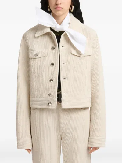 Marni Corduroy Button-up Jacket In Multi