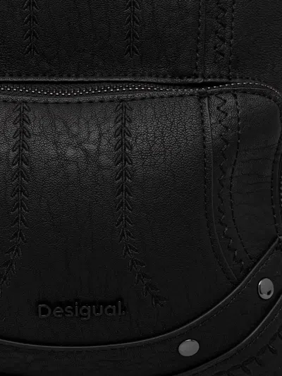 Desigual Small Stud-embellished Backpack In Black