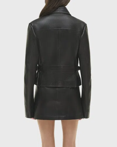 Simkhai Freeman Leather Jacket In Black