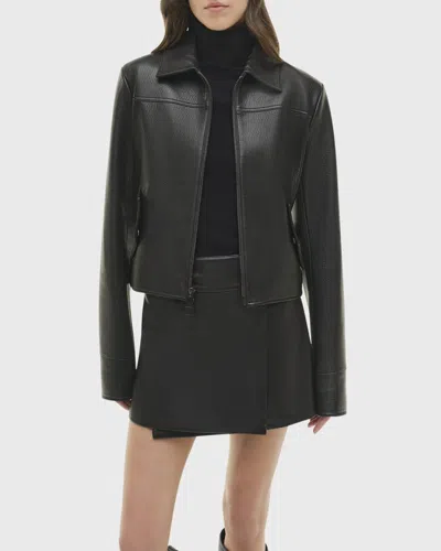 Simkhai Freeman Leather Jacket In Black