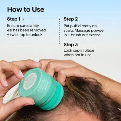 Briogeo Style + Treat Non-aerosol & Talc-free Dry Shampoo Powder Puff Translucent 0.53 oz / 15 G