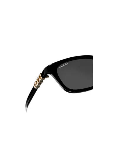 Gucci Rectangular-frame Sunglasses In Black