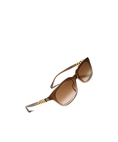 Gucci Rectangular-frame Sunglasses In Brown