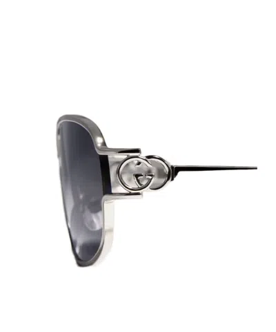 Gucci Rectangular-frame Sunglasses In Gray
