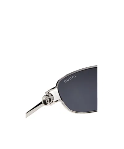 Gucci Rectangular-frame Sunglasses In Gray