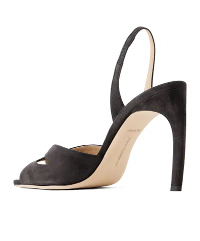 Victoria Beckham Satin Harlow Mask Slingback Heels 100 In Black