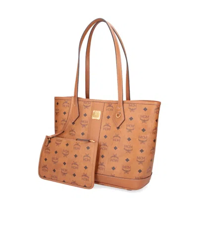 Mcm Liz Double Handle Shoulder Bag In Brown